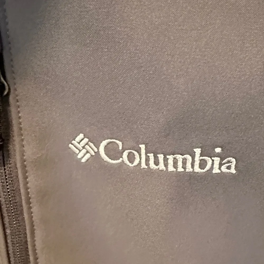 Columbia Men's Charcoal Softshell Jacket Pockets Size M - Picture 3 of 8